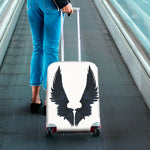 Black Demon Wings Print Luggage Cover