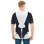 Black Demon Wings Print Men's T-Shirt