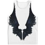Black Demon Wings Print Men's Tank Top