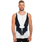 Black Demon Wings Print Men's Tank Top