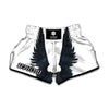 Black Demon Wings Print Muay Thai Boxing Shorts