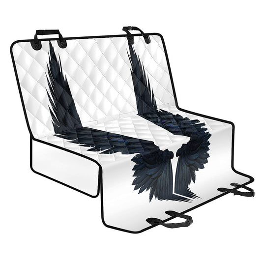 Black Demon Wings Print Pet Car Back Seat Cover