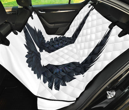 Black Demon Wings Print Pet Car Back Seat Cover