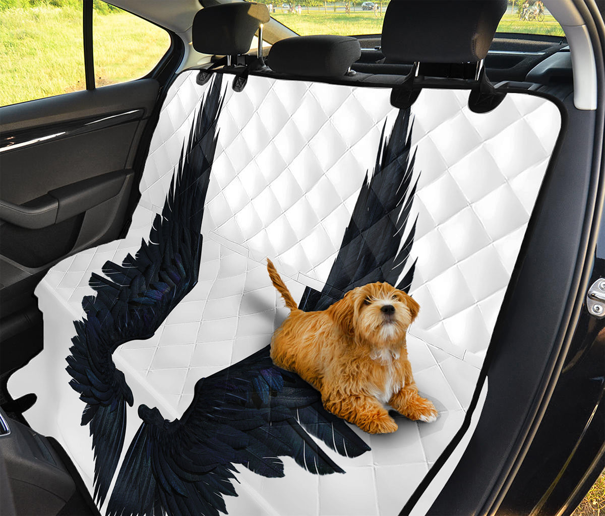 Black Demon Wings Print Pet Car Back Seat Cover