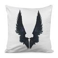 Black Demon Wings Print Pillow Cover