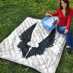 Black Demon Wings Print Quilt