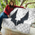 Black Demon Wings Print Quilt