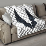 Black Demon Wings Print Quilt