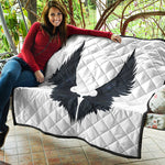 Black Demon Wings Print Quilt