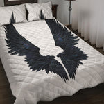 Black Demon Wings Print Quilt Bed Set