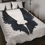 Black Demon Wings Print Quilt Bed Set