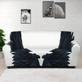 Black Demon Wings Print Sofa Cover