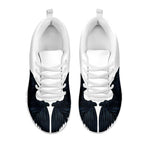 Black Demon Wings Print White Sneakers