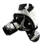 Black Demon Wolf Print Boxing Gloves