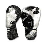 Black Demon Wolf Print Boxing Gloves