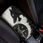 Black Demon Wolf Print Car Center Console Cover