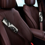 Black Demon Wolf Print Car Seat Belt Covers