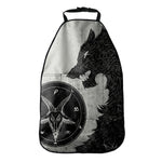 Black Demon Wolf Print Car Seat Organizers