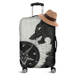 Black Demon Wolf Print Luggage Cover