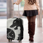 Black Demon Wolf Print Luggage Cover