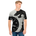 Black Demon Wolf Print Men's T-Shirt
