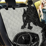 Black Demon Wolf Print Pet Car Back Seat Cover