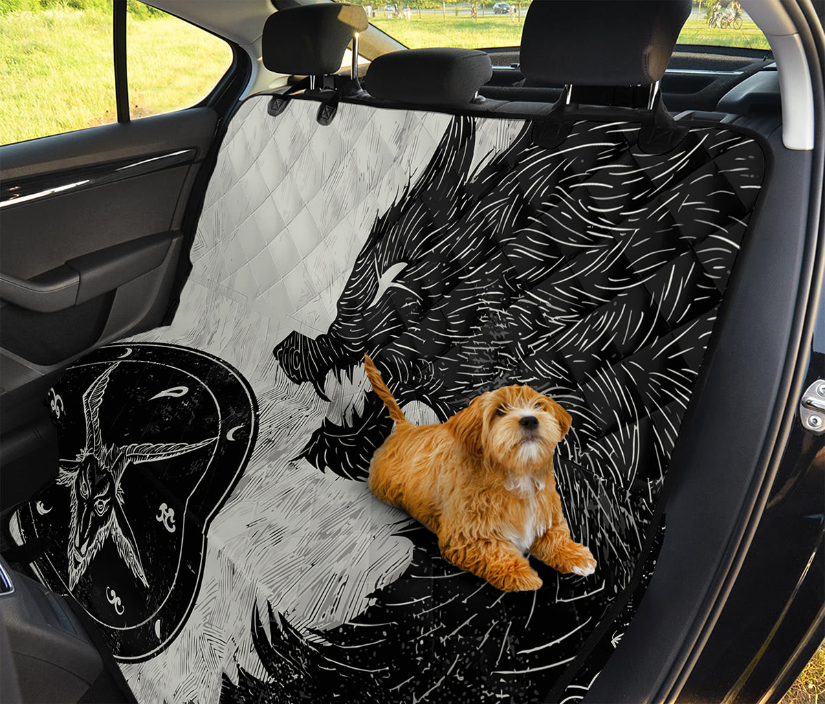 Black Demon Wolf Print Pet Car Back Seat Cover