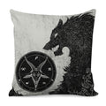 Black Demon Wolf Print Pillow Cover