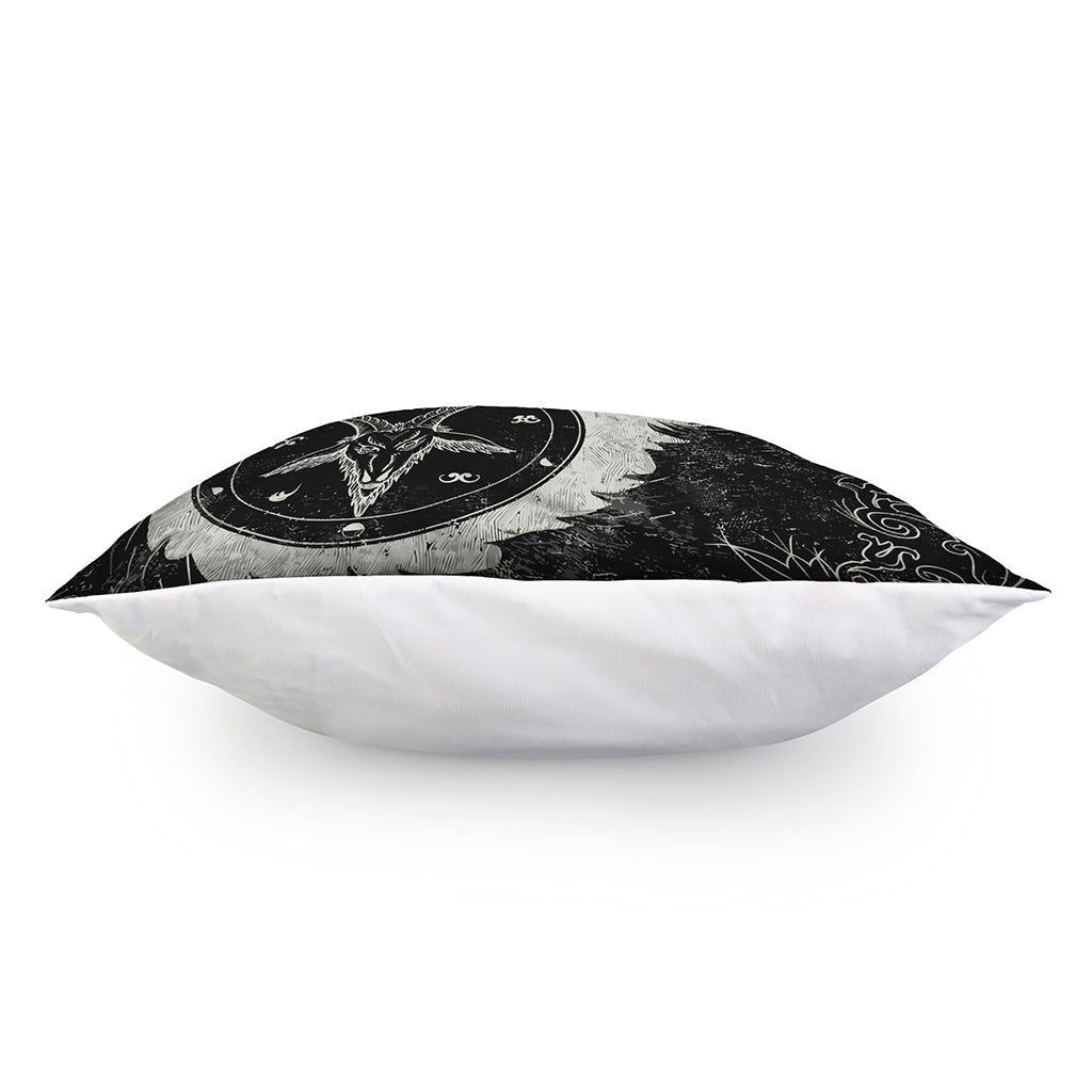 Black Demon Wolf Print Pillow Cover