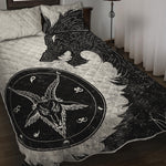 Black Demon Wolf Print Quilt Bed Set