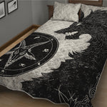 Black Demon Wolf Print Quilt Bed Set