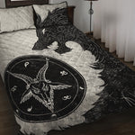 Black Demon Wolf Print Quilt Bed Set