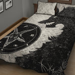 Black Demon Wolf Print Quilt Bed Set