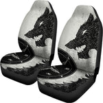 Black Demon Wolf Print Universal Fit Car Seat Covers