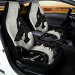 Black Demon Wolf Print Universal Fit Car Seat Covers