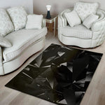 Black Diamond Print Area Rug