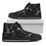 Black Diamond Print Black High Top Shoes