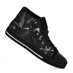 Black Diamond Print Black High Top Shoes