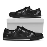 Black Diamond Print Black Low Top Shoes