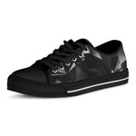 Black Diamond Print Black Low Top Shoes