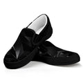 Black Diamond Print Black Slip On Sneakers