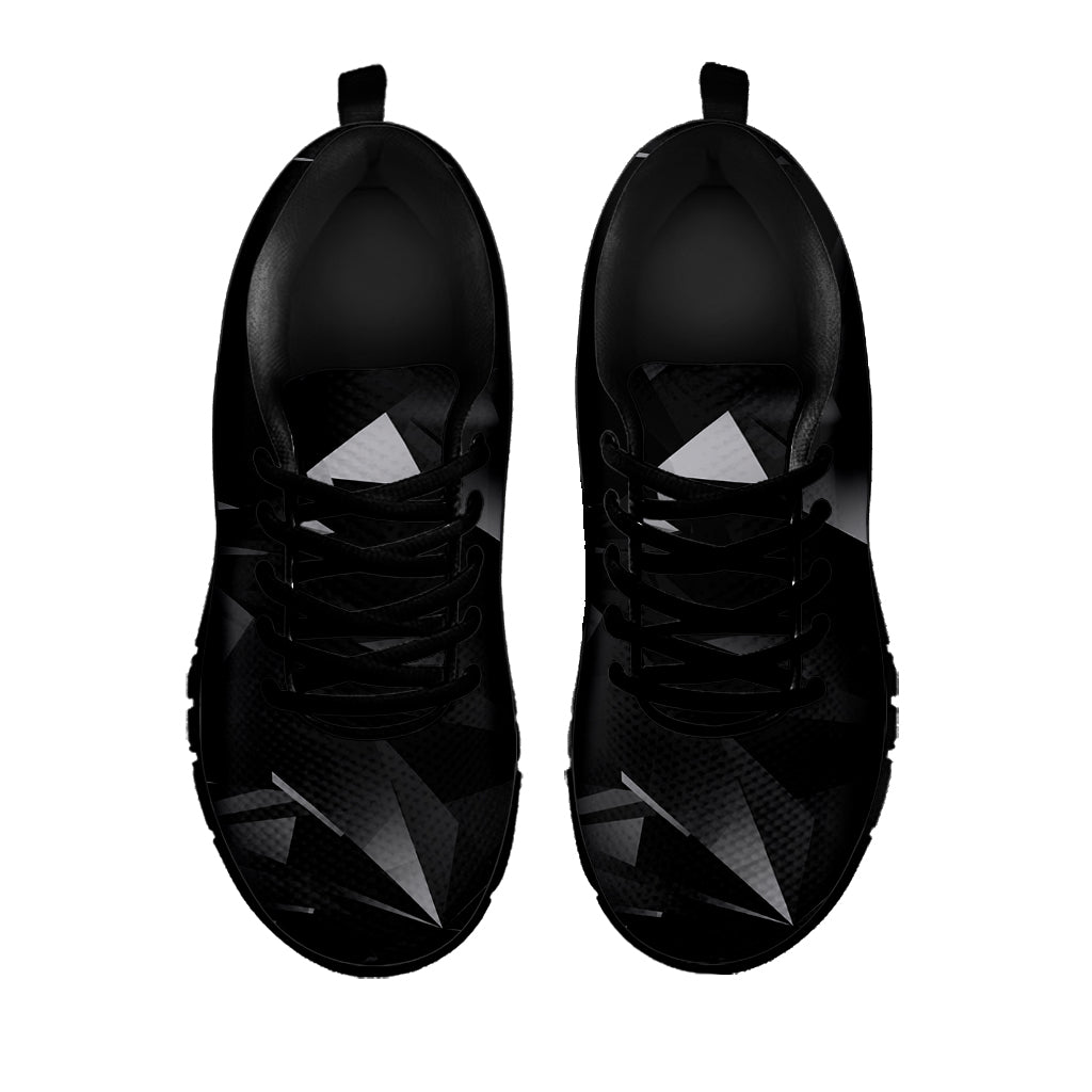 Black Diamond Print Black Sneakers