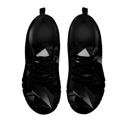 Black Diamond Print Black Sneakers