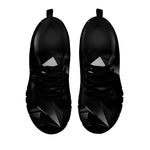 Black Diamond Print Black Sneakers