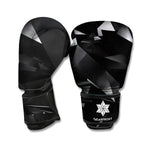 Black Diamond Print Boxing Gloves