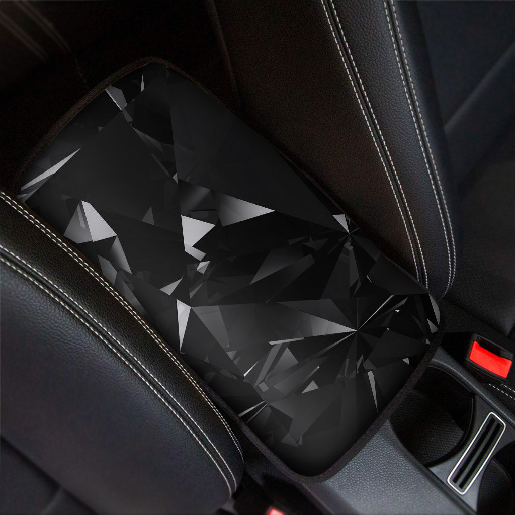 Black Diamond Print Car Center Console Cover