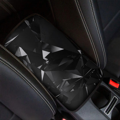 Black Diamond Print Car Center Console Cover