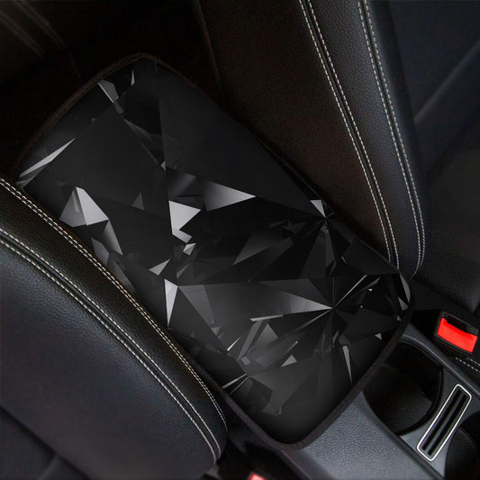 Black Diamond Print Car Center Console Cover
