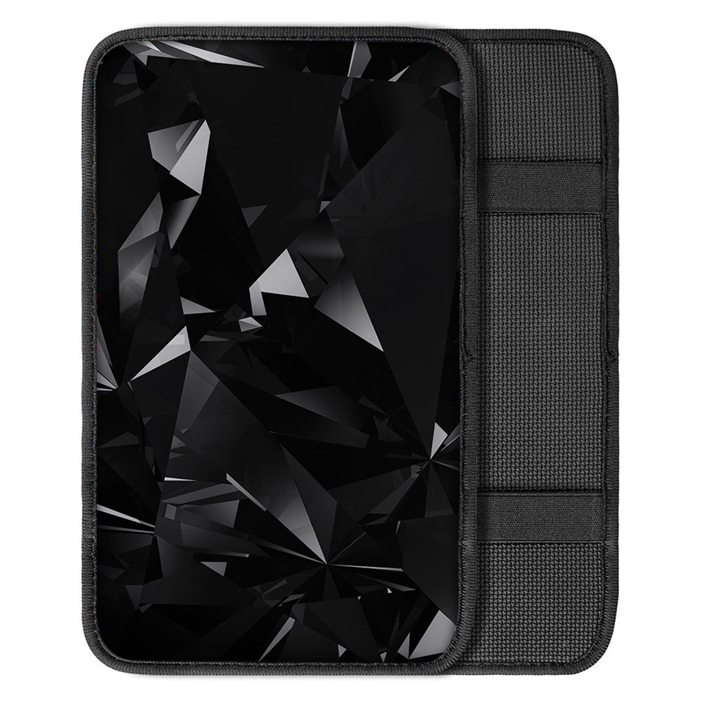 Black Diamond Print Car Center Console Cover