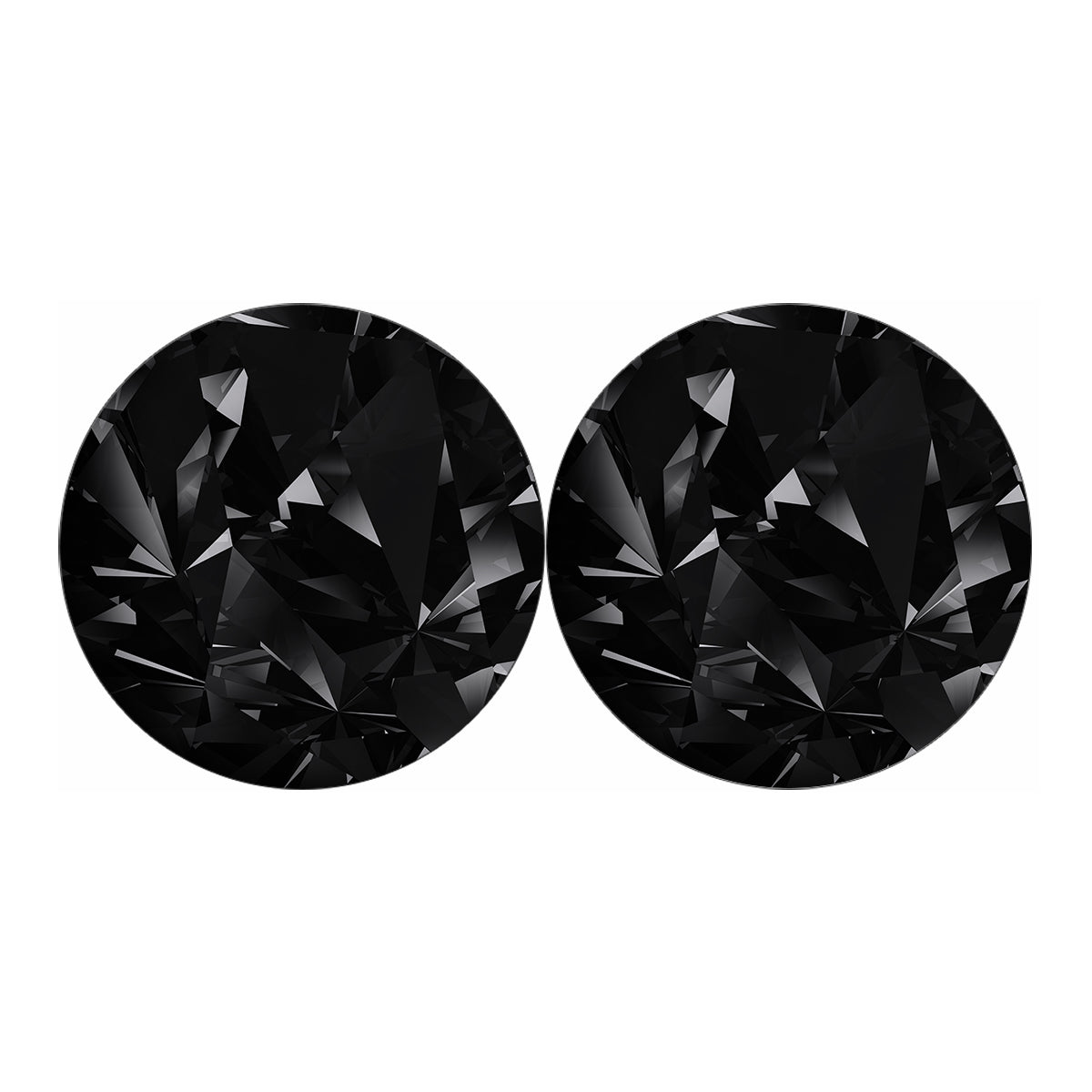 Black Diamond Print Car Coasters
